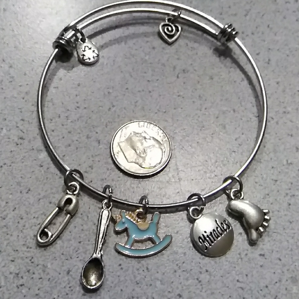NWOT It's a boy charm bangle bracelet